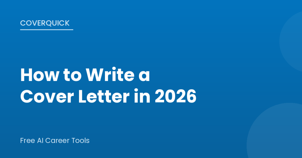 How to write a cover letter, CoverQuick guide
